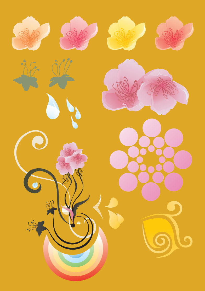 free vector Free Vector Floral Elements